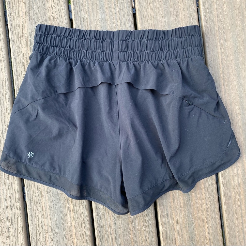 NWOT M Athleta black mesh running shorts